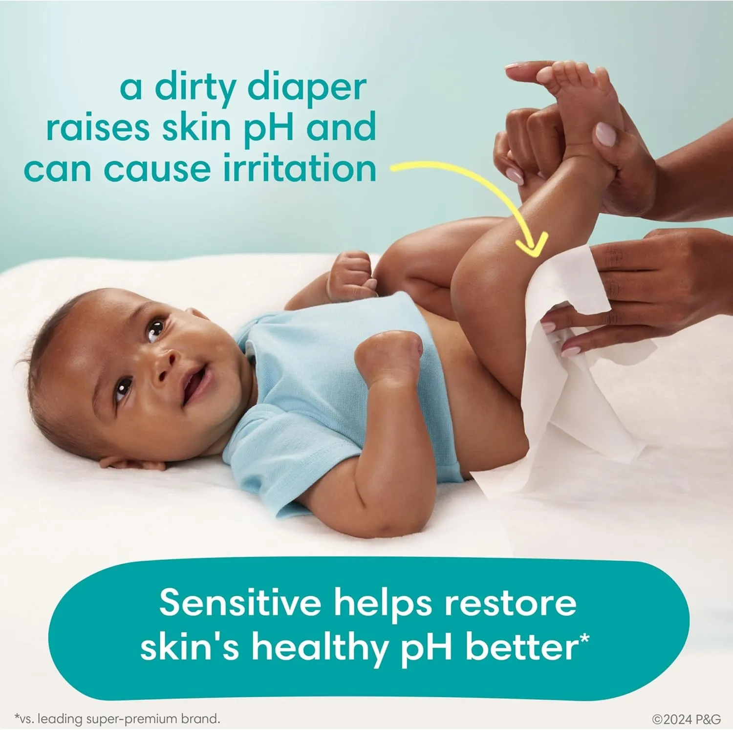 Pampers Pull On Cruisers 360° Fit Disposable Baby Diapers Size 6, 104 Count with Sensitive Water Based Baby Wipes 4X Pop-Top Packs (336 Count)