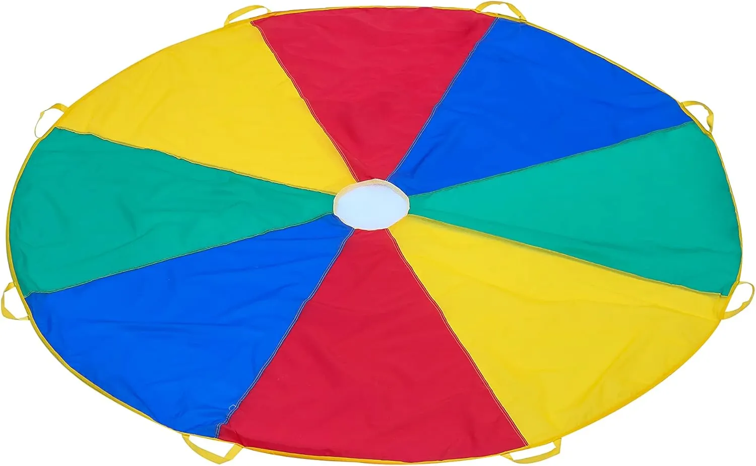Parachute with Handles 6ft 8ft 10ft 12ft 16ft 20ft Play Parachute Games for Outdoor Team Games,You Can Also Use it for Trampoline Cover Picnic Mat Furniture Cover