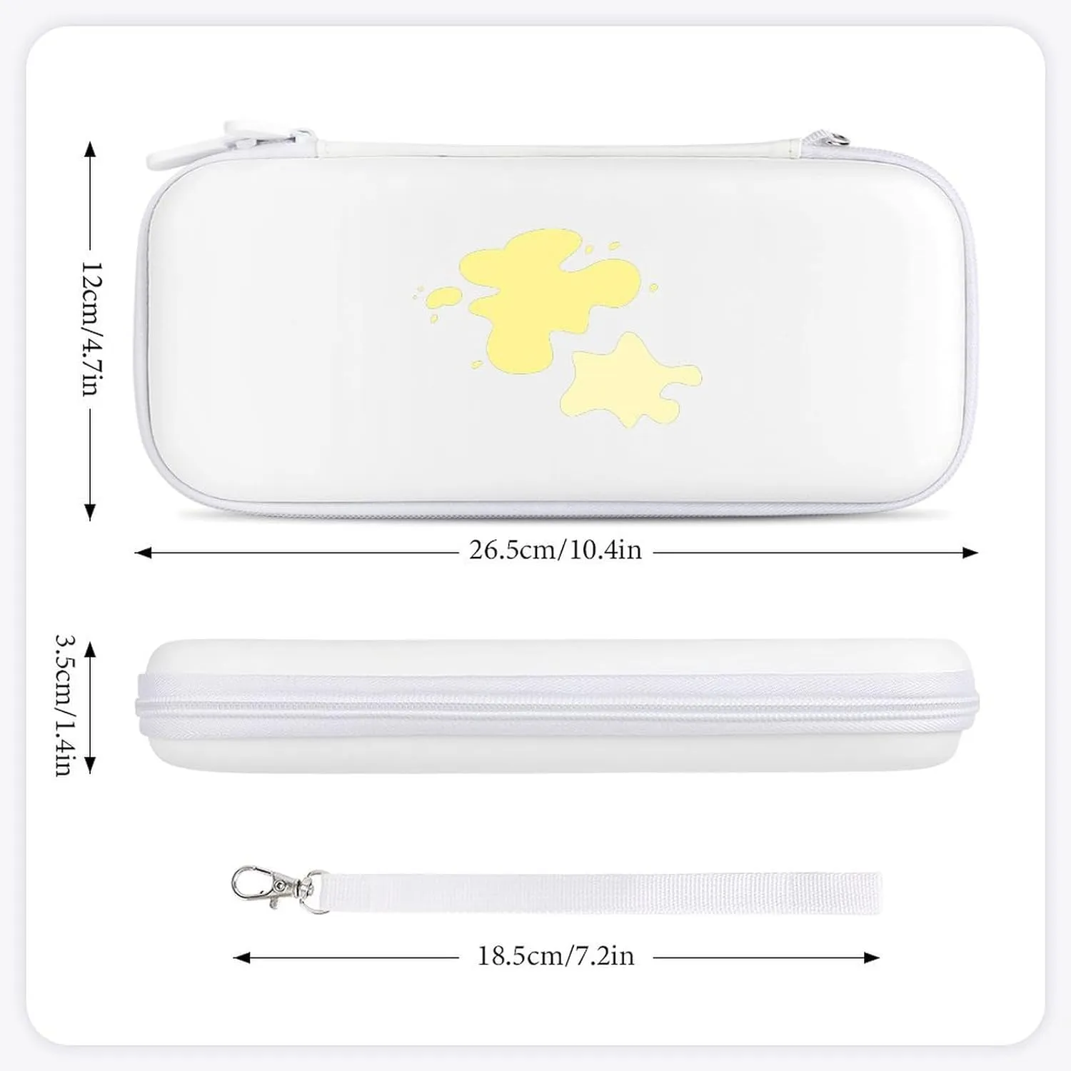 Pee Yellow Urine Hard Shell Travel Case with Rope 15 Game Card Pockets Compatible with Switch Protective