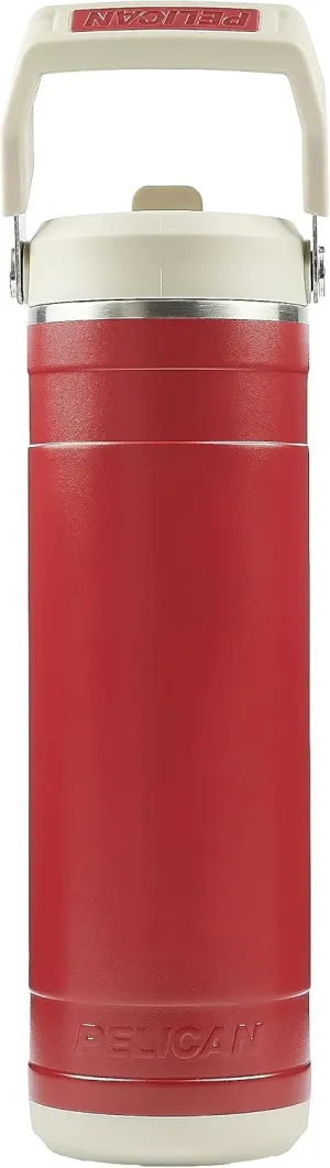 Pelican Hydration Pelican Pacific™ 26 oz Vacuum Insulated Tumbler - Recycled Stainless Steel Double Wall Travel with Dual Lid, Powder Coated Insulated Water Bottle For Cold Drinks, Brick