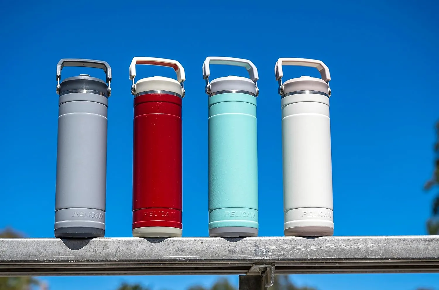 Pelican Hydration Pelican Pacific™ 26 oz Vacuum Insulated Tumbler - Recycled Stainless Steel Double Wall Travel with Dual Lid, Powder Coated Insulated Water Bottle For Cold Drinks, Brick