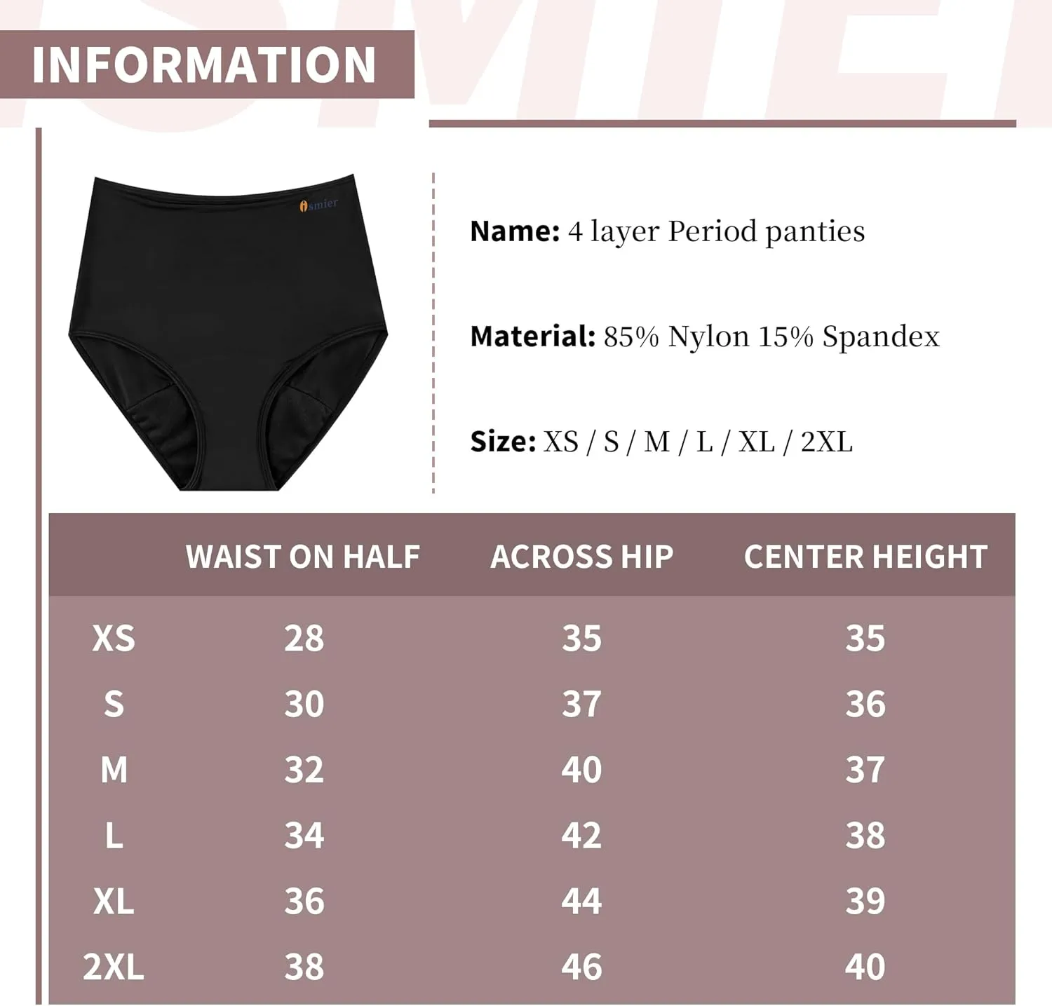 Period Swimwear Bikini - Leakproof Menstrual Swim Bottoms UPF 50 , Waterproof Swimsuit, for Women, Girls, Teens
