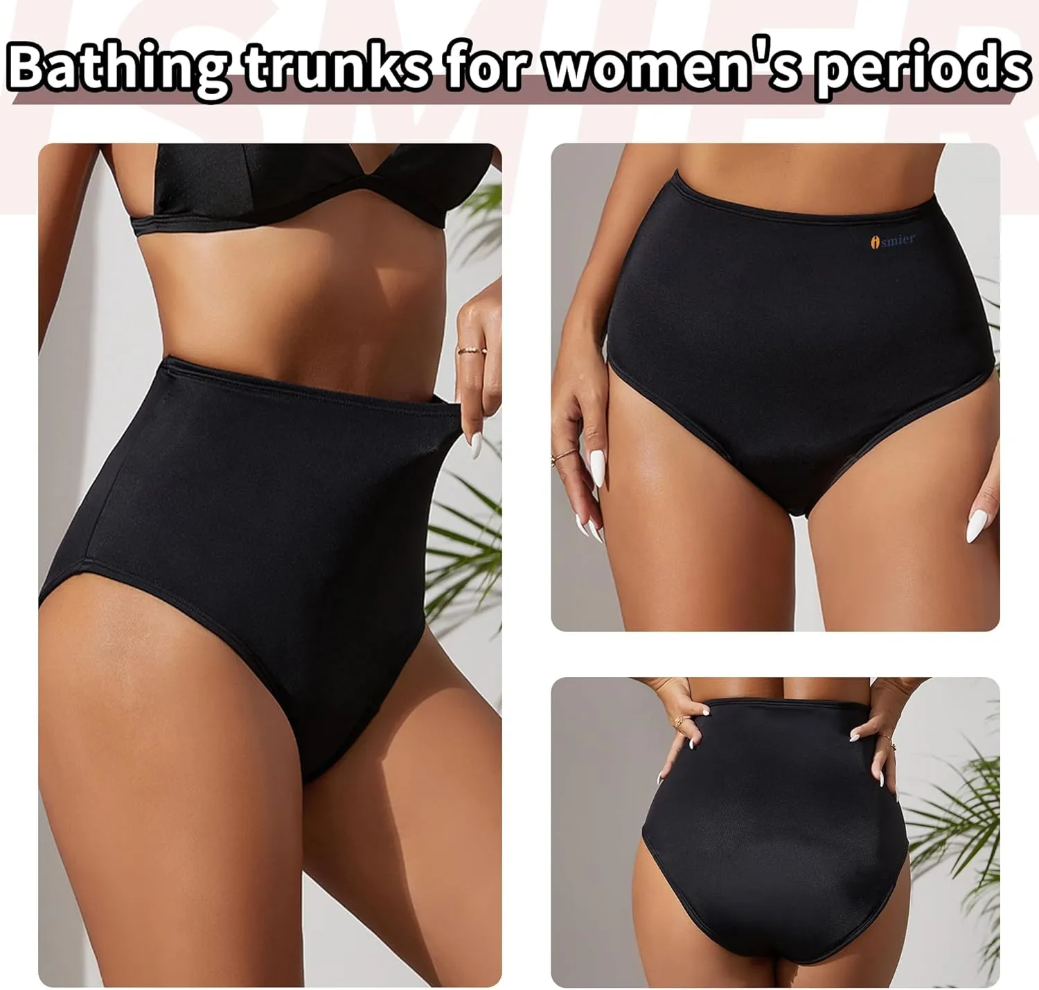Period Swimwear Bikini - Leakproof Menstrual Swim Bottoms UPF 50 , Waterproof Swimsuit, for Women, Girls, Teens