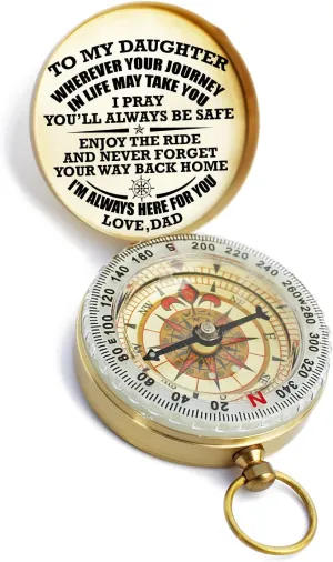Personalized Gifts, to My Daughter Compass, Personalized Compass, Engraved Compass CG80
