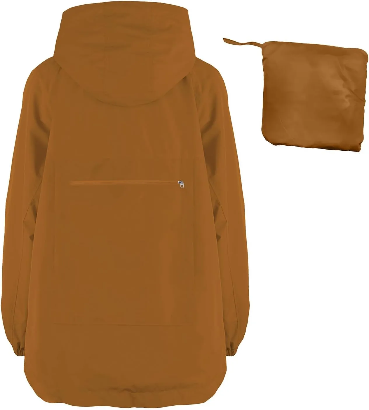 PESION Womens Waterproof Raincoat Lightweight Rain Jacket Trench Coat Hooded Windbreaker With Pockets for Outdoor