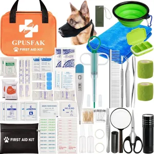 Pet First Aid Kit for Dogs and Cats - Pet Emergency Kit for Traveling Home