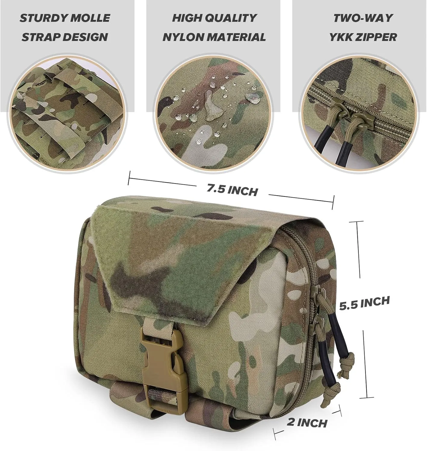 PETAC GEAR Tactical Rip Away Medical Pouch Tear Off First Aid IFAK Pouch Molle & Belt Horizontal Outdoor Emergency Survival Bag …