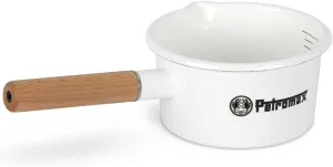 Petromax Enamel Pan for Campfire Cooking, Indoor/Outdoor Pot, 1 Liter or 1.1 Qt, White