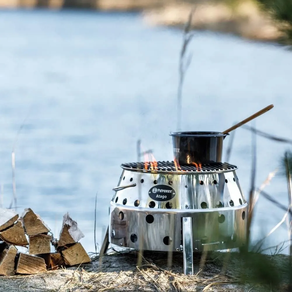 Petromax Enamel Pan for Campfire Cooking, Indoor/Outdoor Steel Pot