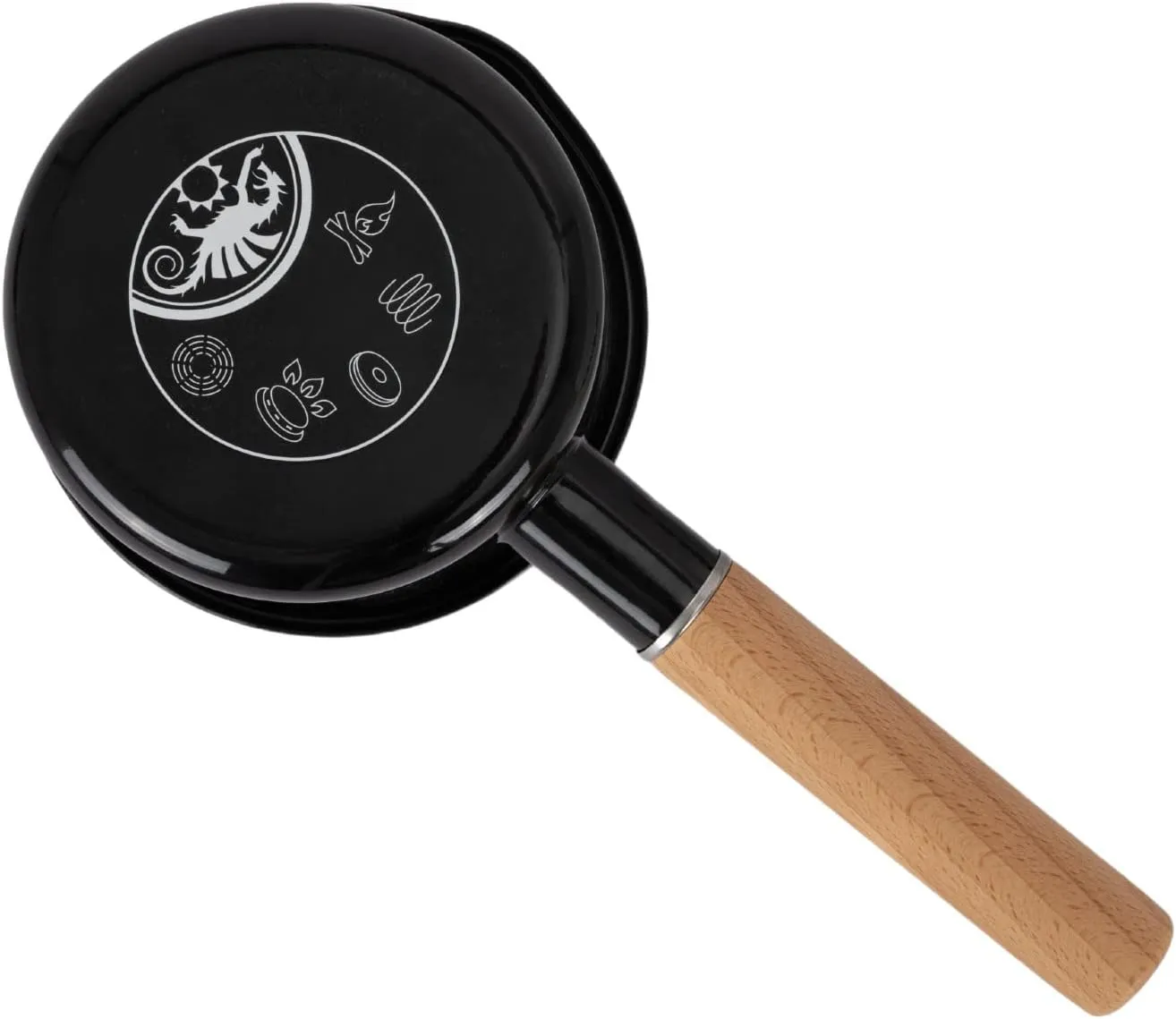 Petromax Enamel Pan for Campfire Cooking, Indoor/Outdoor Steel Pot