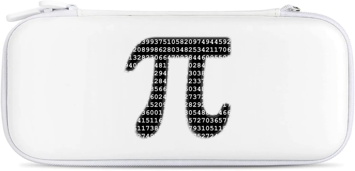Pi Mathematical Symbol Hard Shell Travel Case with Rope 15 Game Card Pockets Compatible with Switch Protective