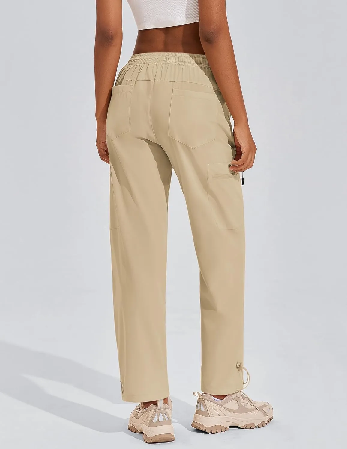 PINSPARK Hiking Pants Women Waterproof Quick Dry Cargo Lightweight UPF 50  Outdoor Joggers with Zip pockets