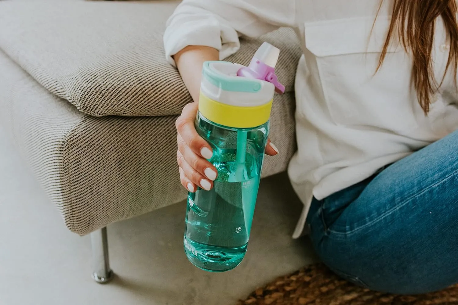 Plastic Water bottle (750ml/25oz) - leakproof - Anti-stains and odors - Durable and shockproof - Dishwasher safe - leakproof water bottle - model LAGOON Candy Dance
