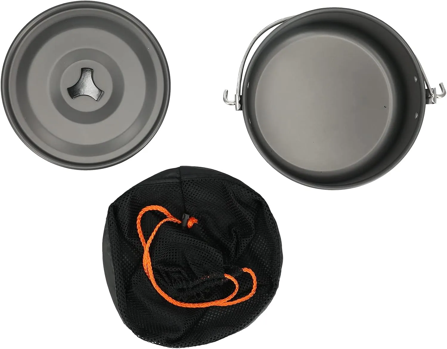 Portable Aluminum Alloy Camping Pot with Lid and Storage, Hanging Picnic Cookware for 6 8 People, Lightweight and Durably for Outdoor Activities