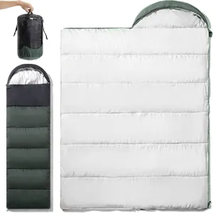 Portable Camping Sleeping Bag, 30°F -57°F Outdoor Indoor Waterproof Ultralight Warm Adult Windproof for Camping Backpacking Hiking