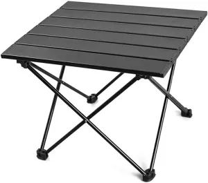 Portable Camping Table Small Ultralight Folding Table with Aluminum Table Top and Carry Bag Perfect for Outdoor Picnic Side Table, 41*35*30cm