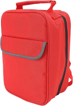 Portable First Aid Bag Constructed from Rugged, Polyester, Tear, Large Storage Capacity Multiple Pockets Outdoor Emergency Bag, for Travel, Red