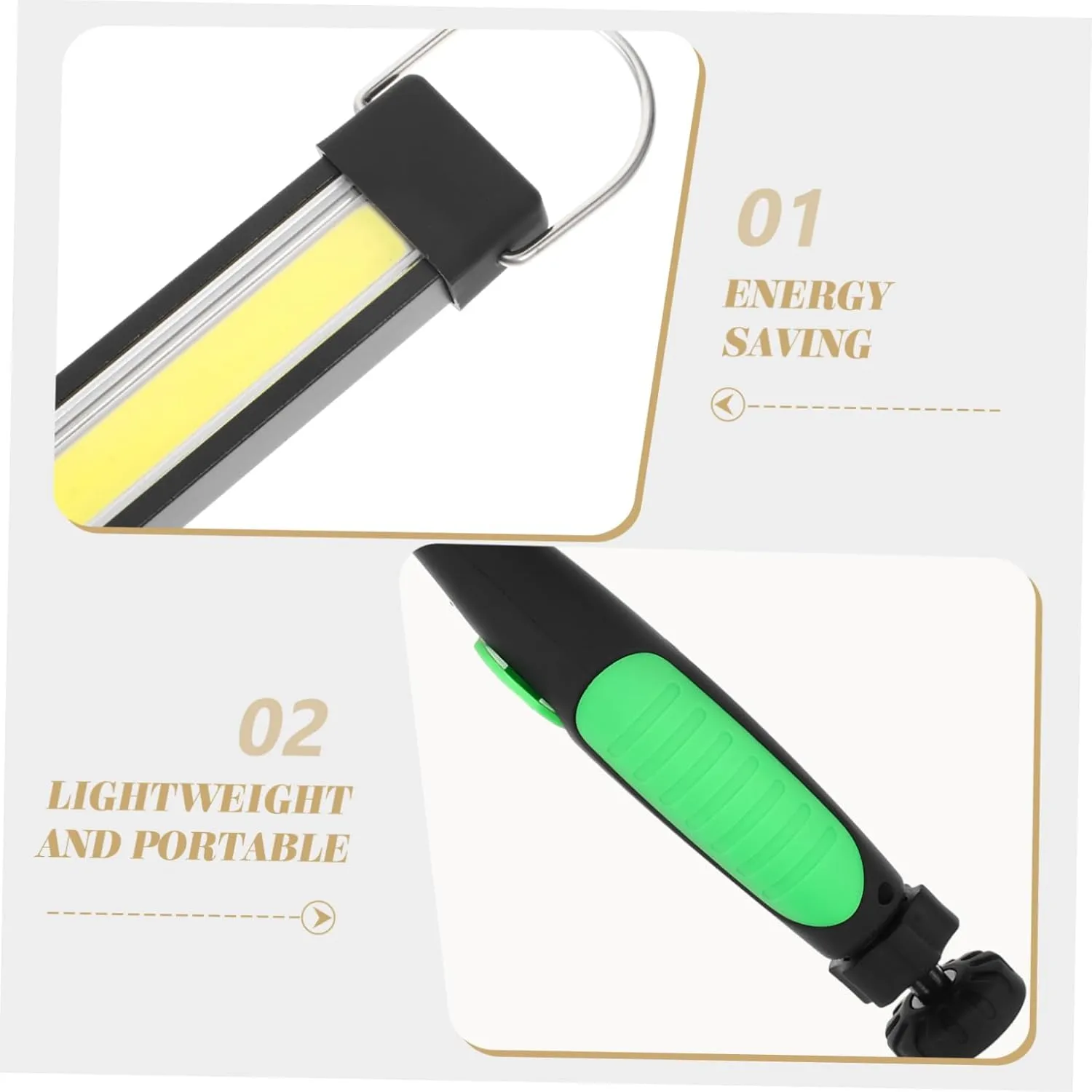 Portable Inspection Lamp 5 Modes Flashlight Rotatable Head for Car Repair Outdoor Lighting