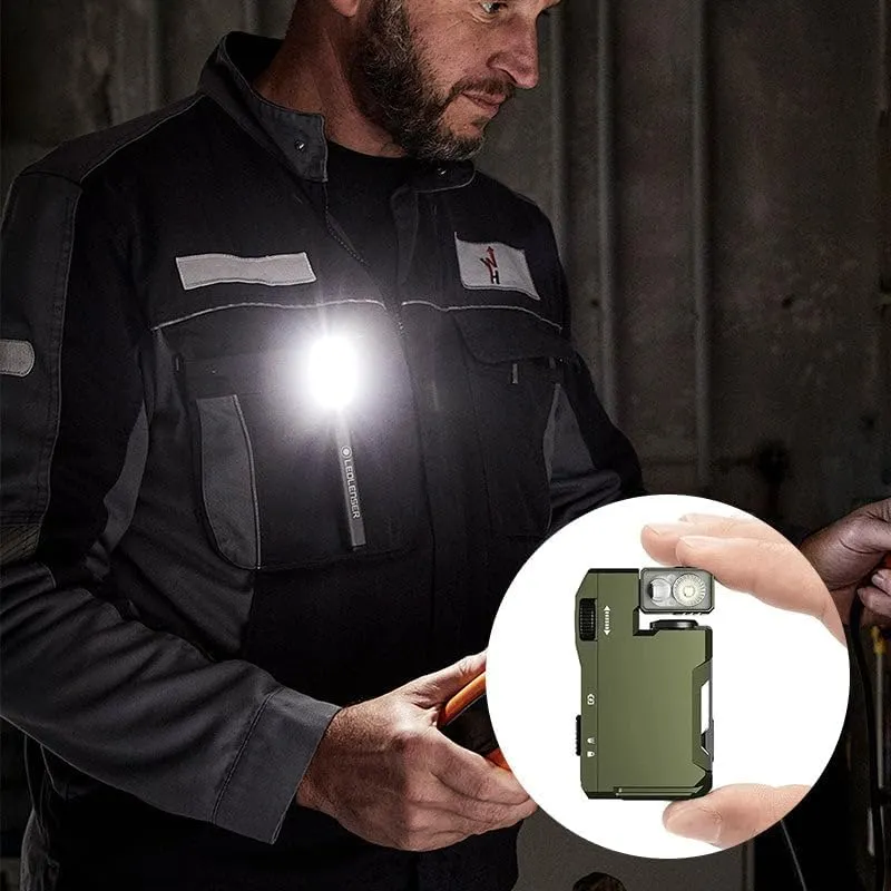 Portable Mini Flashlight with Rotatable Head, EDC Pocket Flashlight Clip-on Light, Rechargeable 3 Modes 180°Head Swivels Portable Mini Pocket Light with Clip for Emergency, Camping