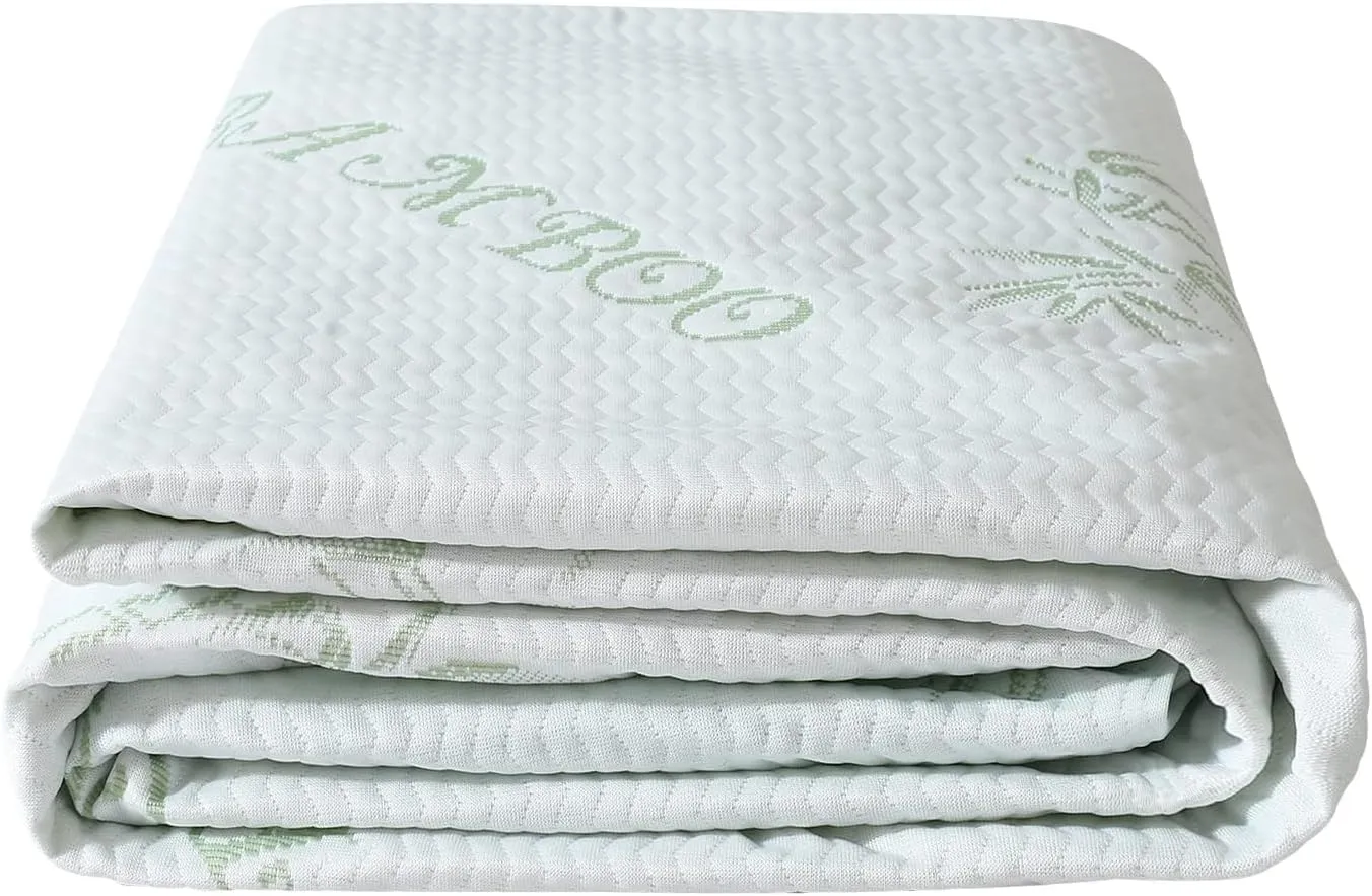 Premium 100% Waterproof Queen Size Mattress Protector, Breathable Mattress Cover Queen Size Bed, Cooling 3D Air Fabric Bed Pad Cover, Deep Pocket 8"-21"