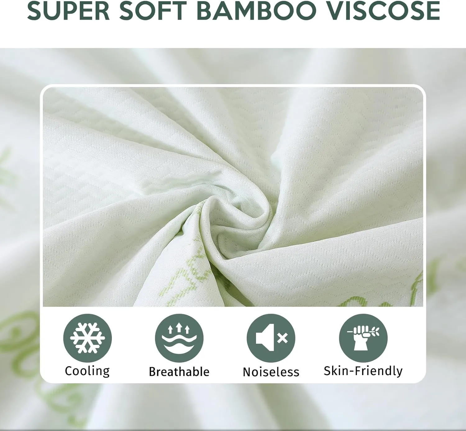 Premium 100% Waterproof Queen Size Mattress Protector, Breathable Mattress Cover Queen Size Bed, Cooling 3D Air Fabric Bed Pad Cover, Deep Pocket 8"-21"