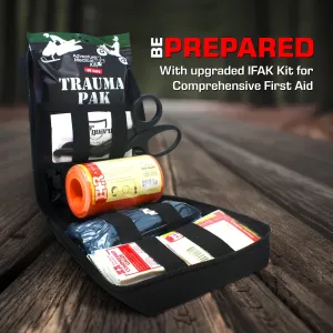 Premium IFAK Trauma First Aid Kit - Military Combat Tactical Molle - Active Shooter Kit with SOF Tourniquet, Vented Chest Seal, Emergency Bleeding Control - Black - FSA/HSA Eligible