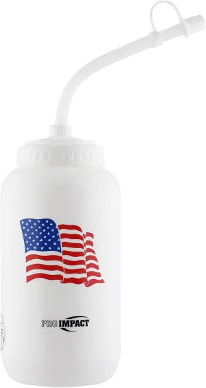 Pro Impact Squeezable Water Bottle Bendable Long Straw - LDPE BPA Free Plastic - Hydration for Baseball Hockey Gym MMA Yoga Boxing Cycling Softball Football Lacrosse (35.5 Oz.)