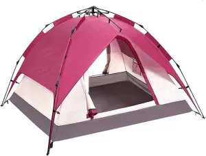 Products Dome Tents Outdoor Portable Foldable Camping Tent, Instant Pop-Up Tent 3-4 Persons Quick Set Up Windproof and Rainproof