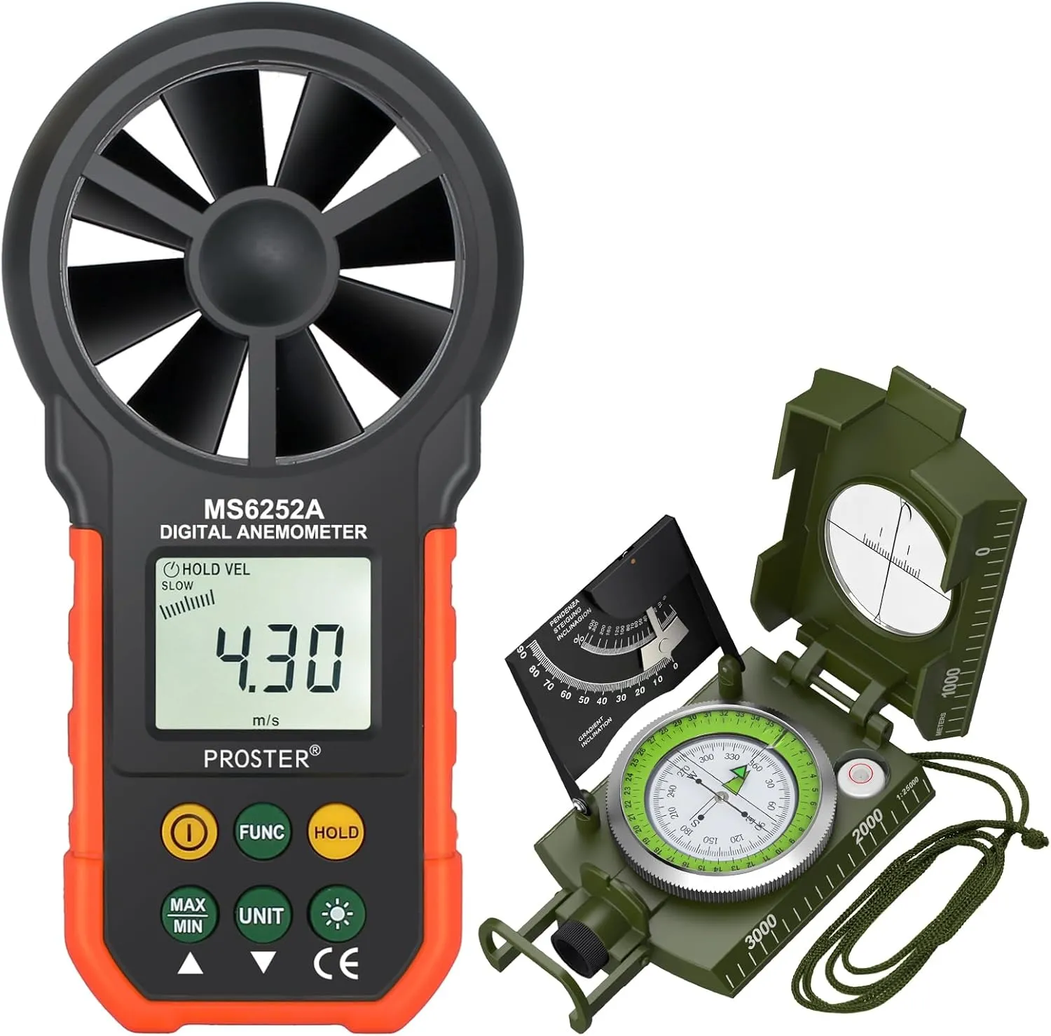 Proster Hiking Compass & Anemometer