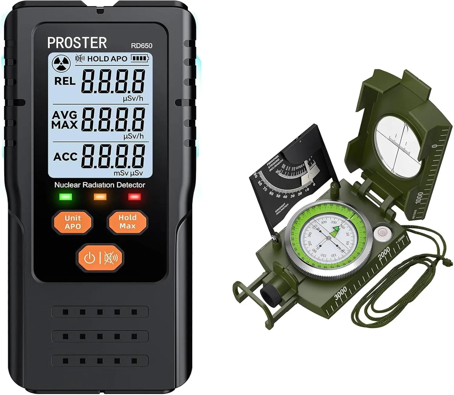 Proster IP65 Compass Hiking - Spherical Inductive Moisture Meter