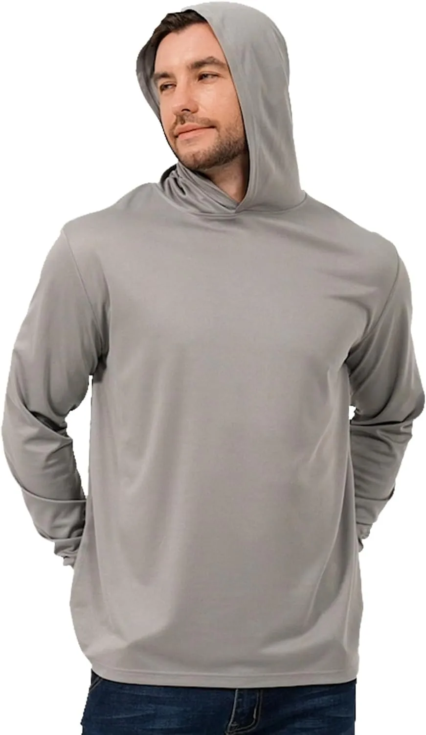 ProtectX High Visibility Sun Protection Lightweight Long Sleeve Hoodie, UPF 50  Quick-Dry, SPF UV Shirt, Active Wear