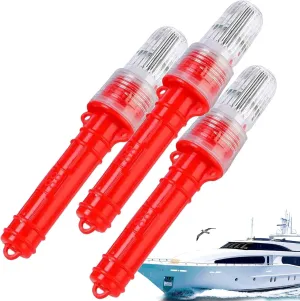 PRXD 3 PCS Boat Flares, 2025 Upgraded Electronic Boat Flare Coast Guard Approved, Waterproof Boat Safety Kit Emergency Signals for Fishing Nets, Buoys, Boats