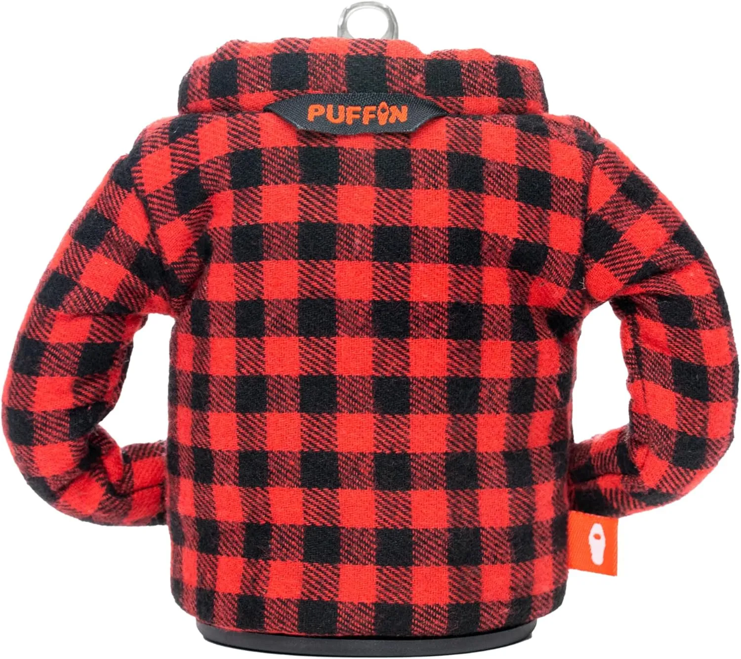 Puffin - The Lumberjack Flannel - Insulated 12 oz Can Cooler I Beer Bottle & Soda Can Insulator, Keep Drinks and Beverages Cold - Puffin Red