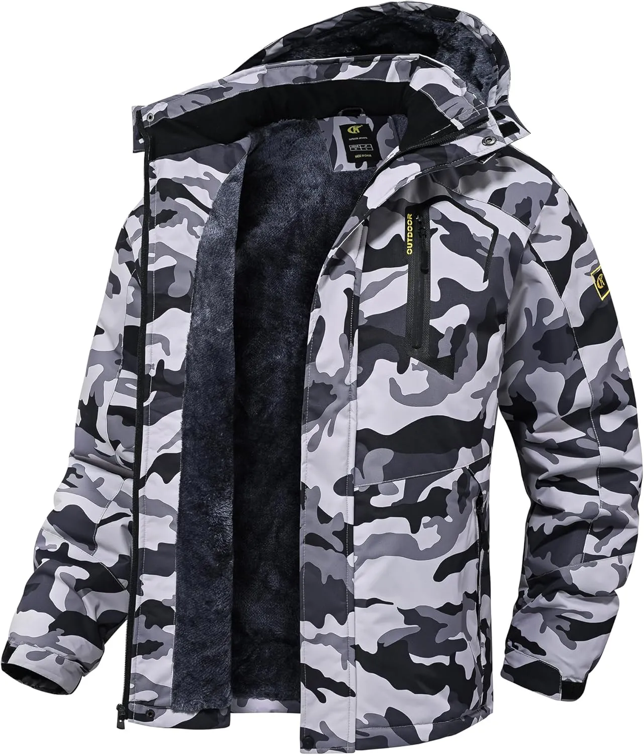 QPNGRP Mens Waterproof Ski Snowboard Jacket Winter Windproof Snow Coat
