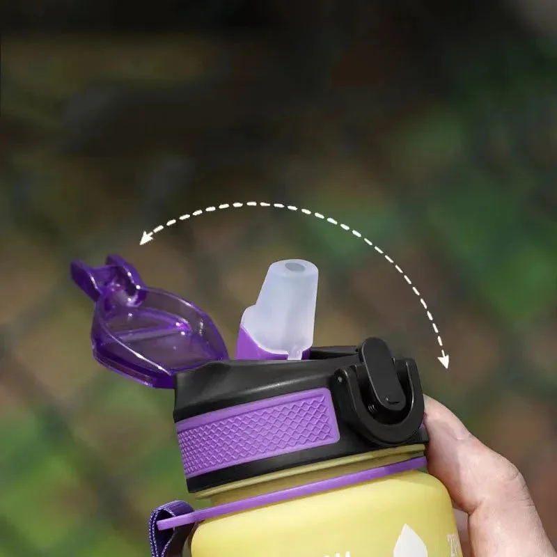 "900/1000ml Motivational Leakproof Water Bottle-Durable Sport Bottle For Outdoor & Fitness Use
