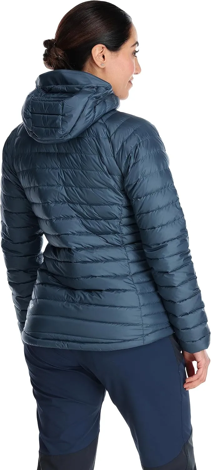Rab Women's Microlight Alpine 700-Fill Down Hooded Puffer Jacket for Hiking & Skiing