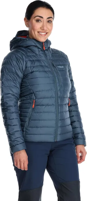 Rab Women's Microlight Alpine 700-Fill Down Hooded Puffer Jacket for Hiking & Skiing