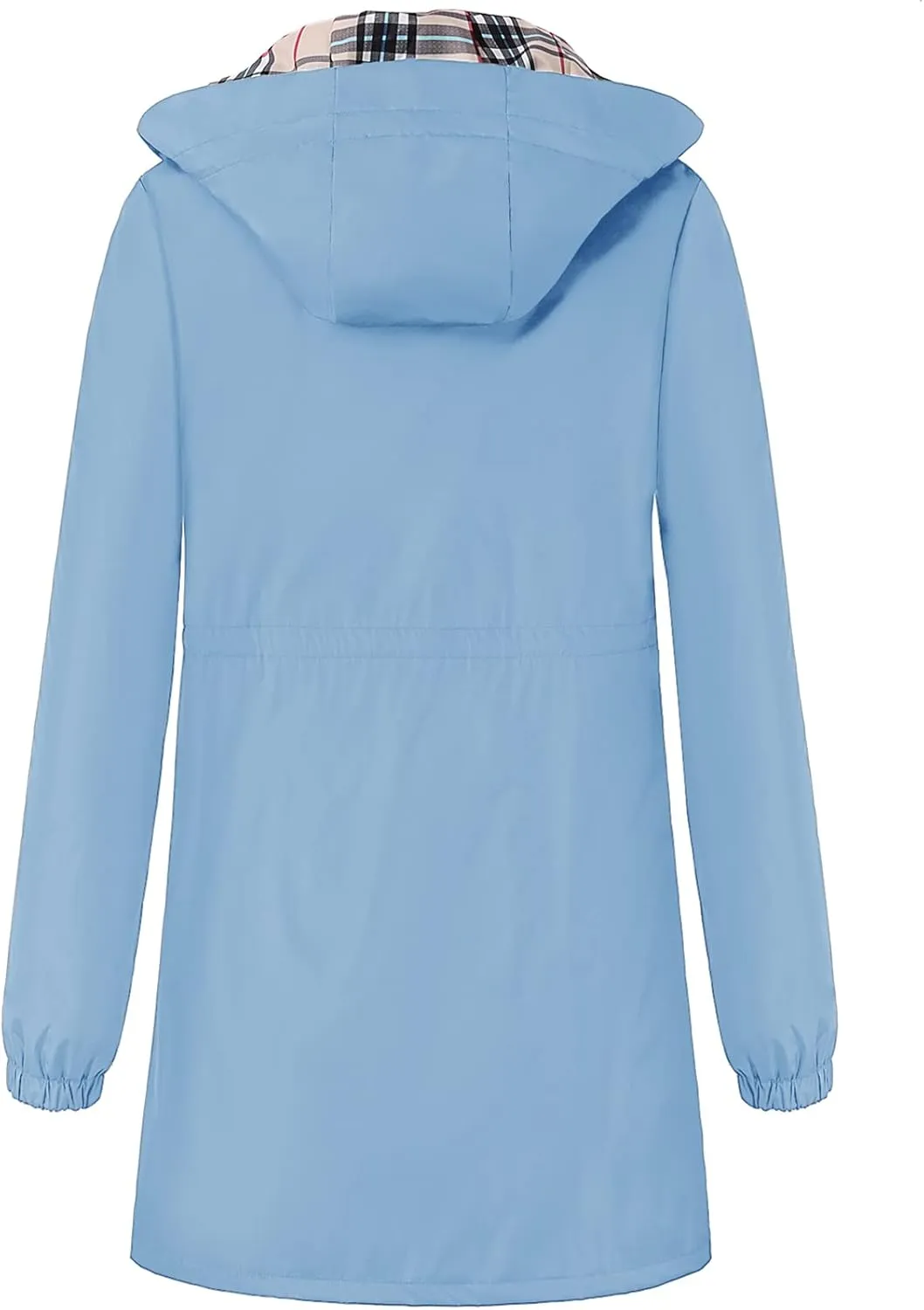 Rain Coat for Women Waterproof with Hood Lightweight Women's Rain Jacket Outdoor Trench Windbreaker Long Raincoats