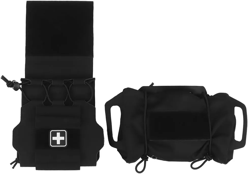 Rapid Tear-Away First Aid Kit Pack Two-Piece System Tactical IFAK Pouch Medical Pouches Emergency Survival Bag Mounted by hook & Loop