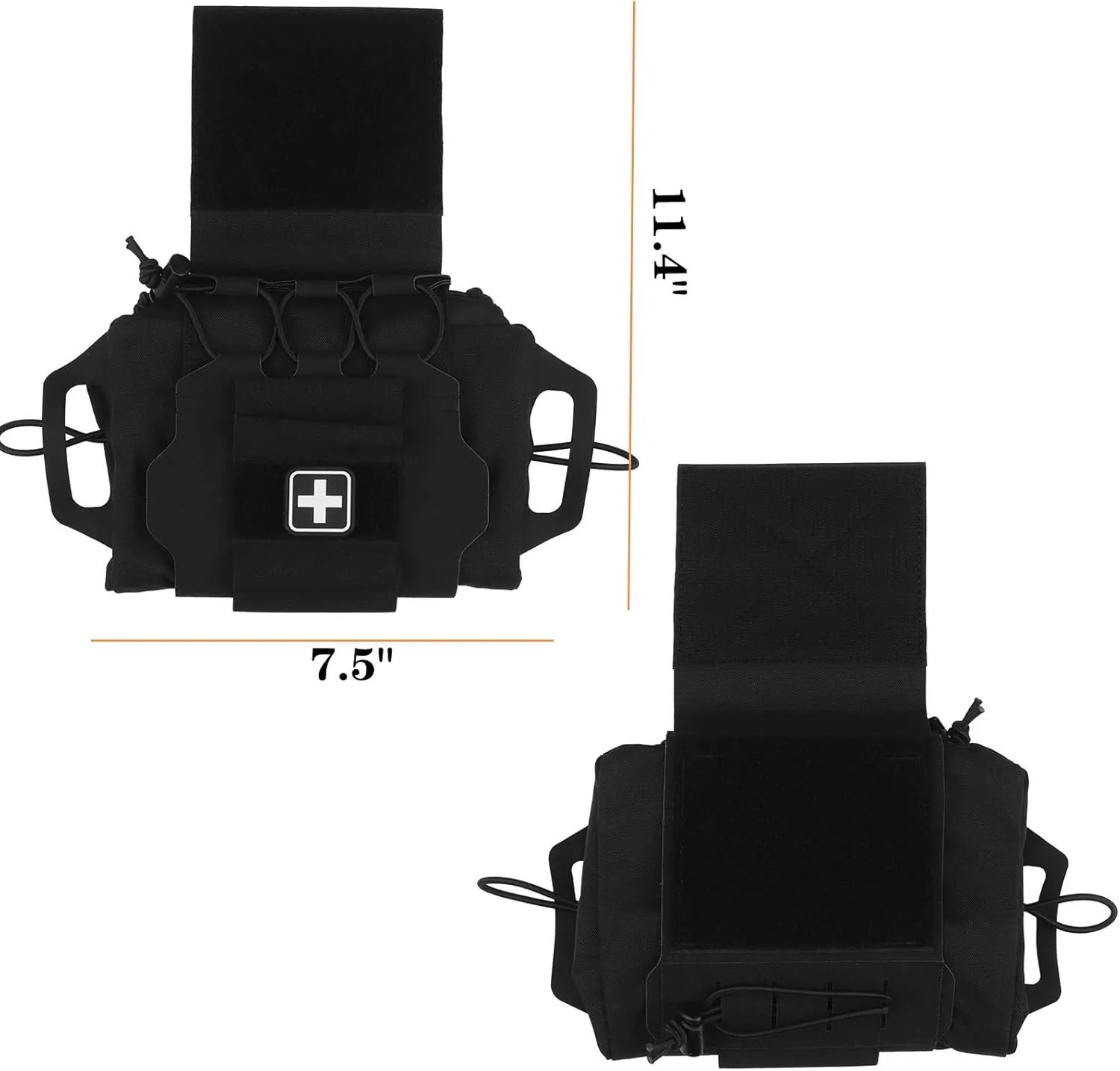 Rapid Tear-Away First Aid Kit Pack Two-Piece System Tactical IFAK Pouch Medical Pouches Emergency Survival Bag Mounted by hook & Loop