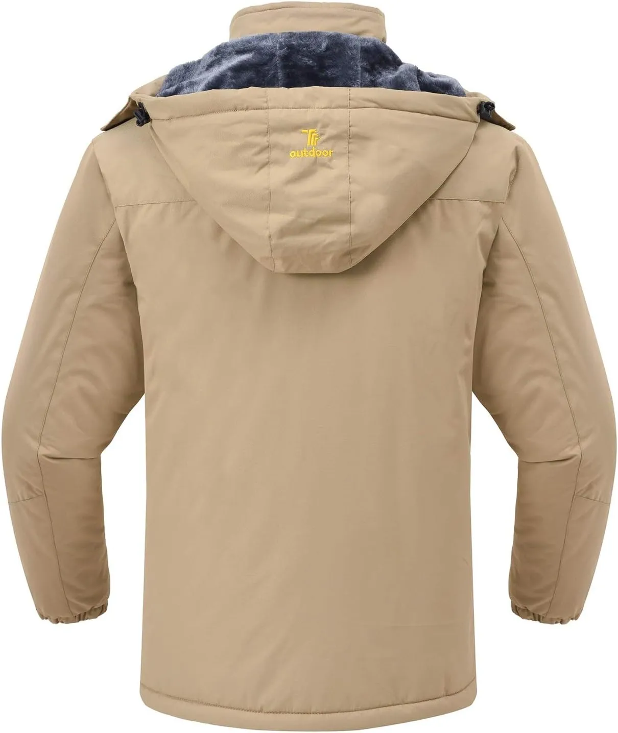 Rdruko Men's Ski Snow Jacket Waterproof Insulated Fleece Outdoor Mountain Hooded Winter Coat