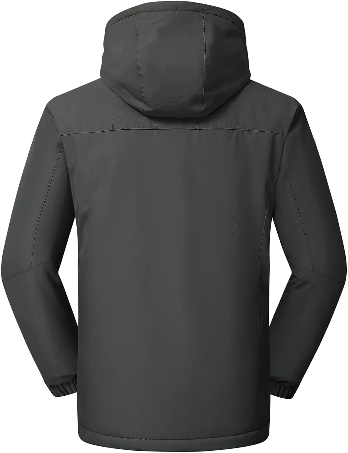 Rdruko Men's Ski Snow Jacket Waterproof Winter Insulated Fleece Hooded Outdoor Mountain Coat