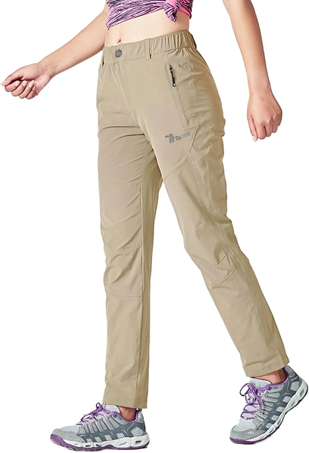 Rdruko Women's Hiking Pants Lightweight Quick Dry Water Resistant Outdoor Travel Fishing Pants with Pockets