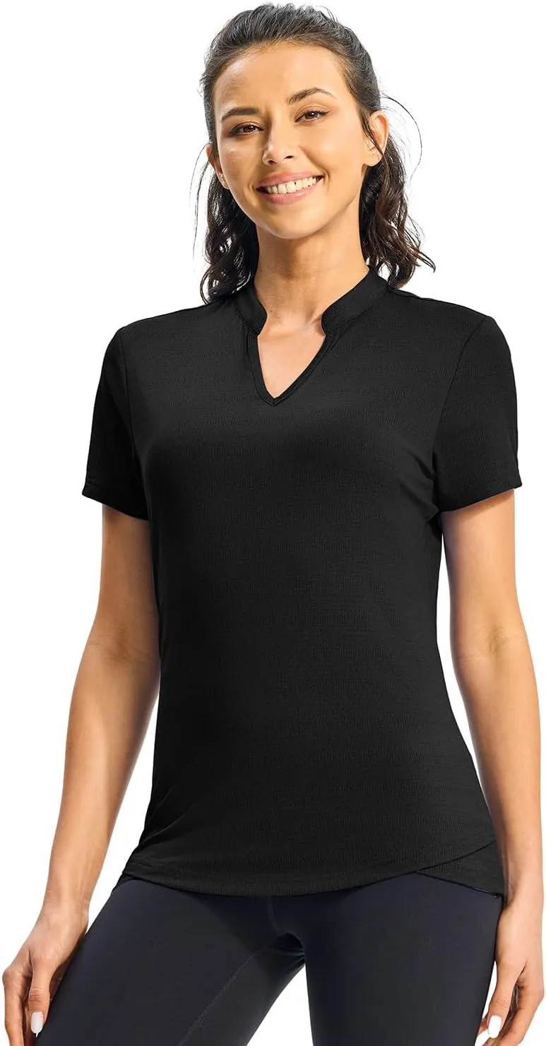 Rdruko Women's Hiking Shirts Short Sleeve UPF 50  Sun Protection Lightweight Dry Fit Running Fishing Shirts
