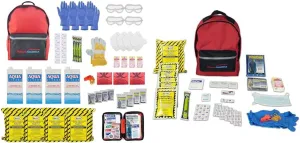 Ready America 70380 72 Hour Emergency Kit, 4-Person, 3-Day Backpack, Includes First Aid Kit, Survival Blanket, Emergency Food Portable Disaster Preparedness Go-Bag for Earthquake, Fire, Flood