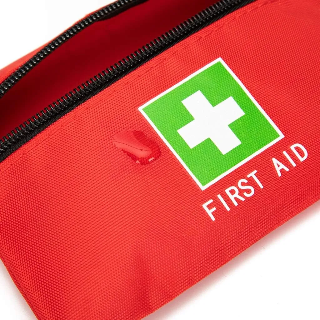 Red Emergency Bag First Aid Small Empty Travel Rescue Pouch First Responder Storage Medicine Pocket Bags for Car Home Office Kitchen (6.3x4.3" 12pcs green print)