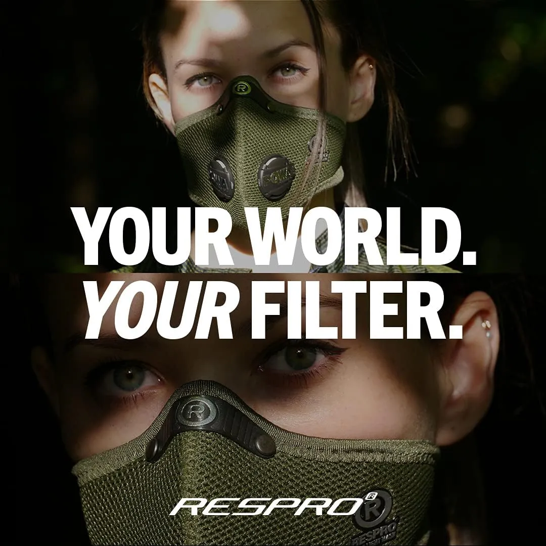 Respro Ultralight Mask (Black, Large)