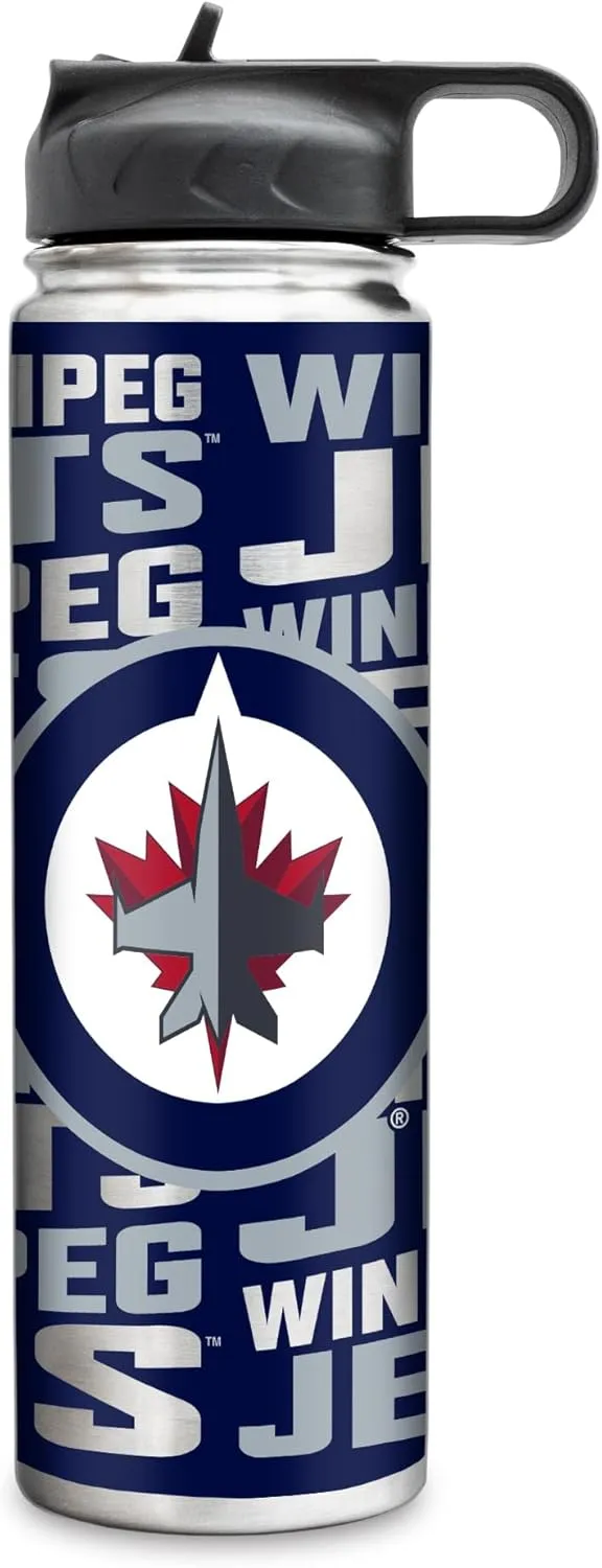 Rico Industries NHL Hockey Stainless Steel Tumbler with Lid - Great For Coffee, Tea, Water or Cocktails