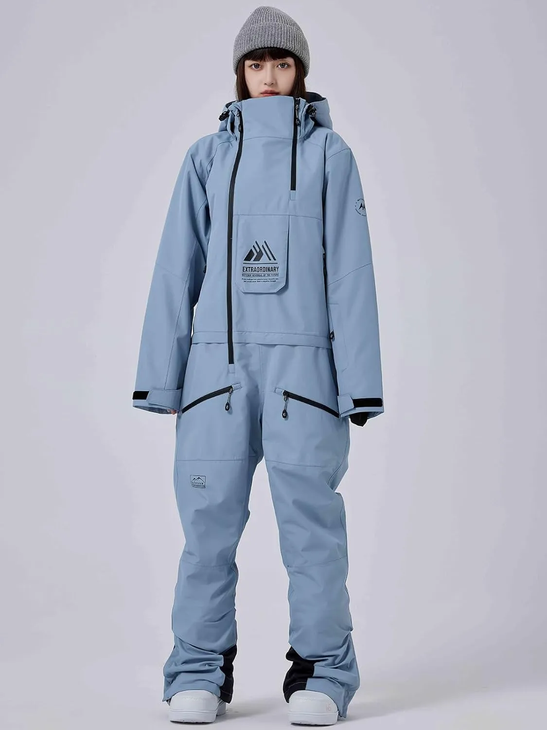 RIUIYELE Womens Mens One Pieces Ski Suits Jumpsuits Insulated Waterproof Snowsuits Winter Outdoor Snowboard Coveralls