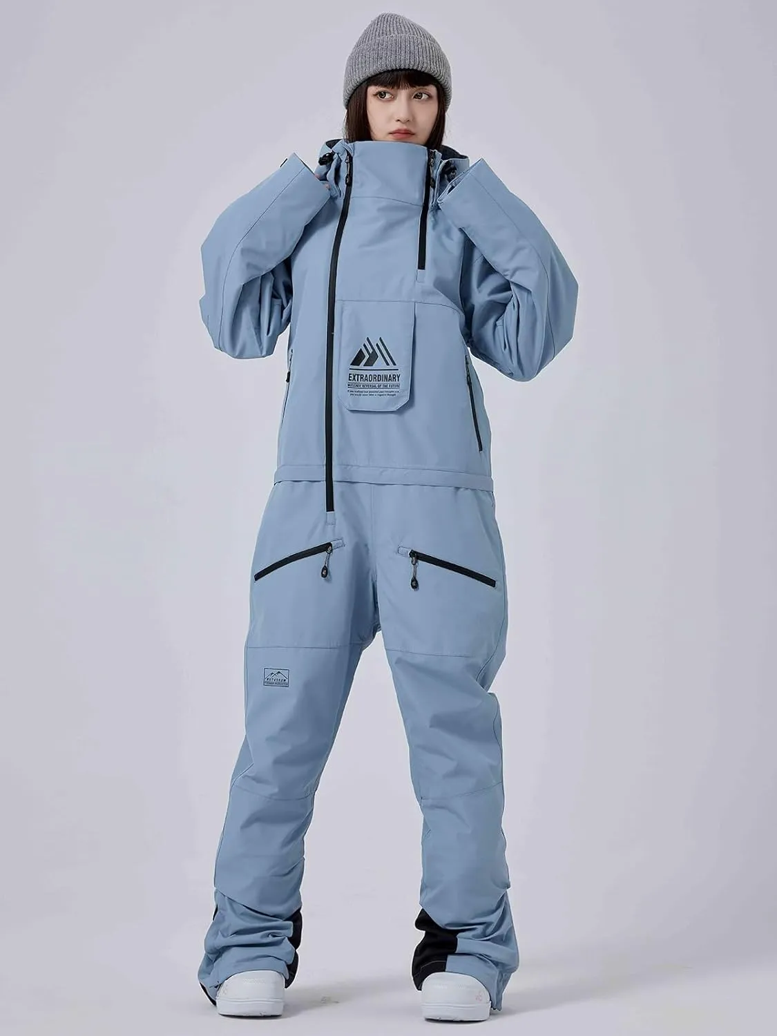 RIUIYELE Womens Mens One Pieces Ski Suits Jumpsuits Insulated Waterproof Snowsuits Winter Outdoor Snowboard Coveralls